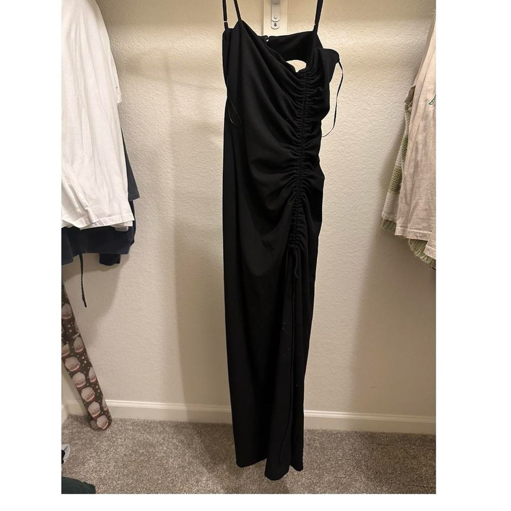 Zara black slit dress